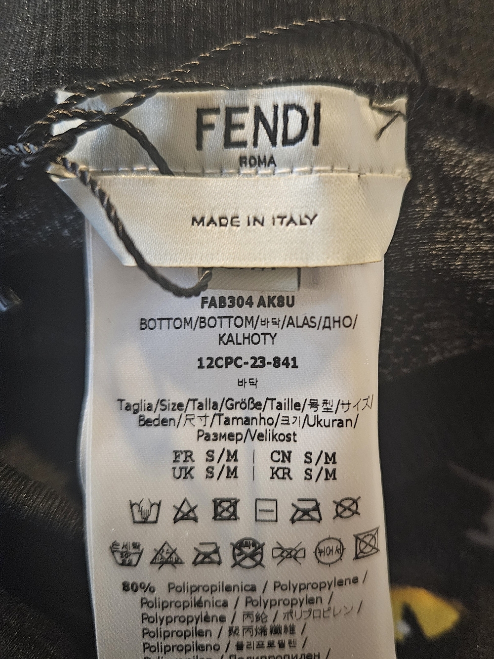 Fendi Black Leggings Sz Small Italy new W/tag +900 - Picture 9 of 10